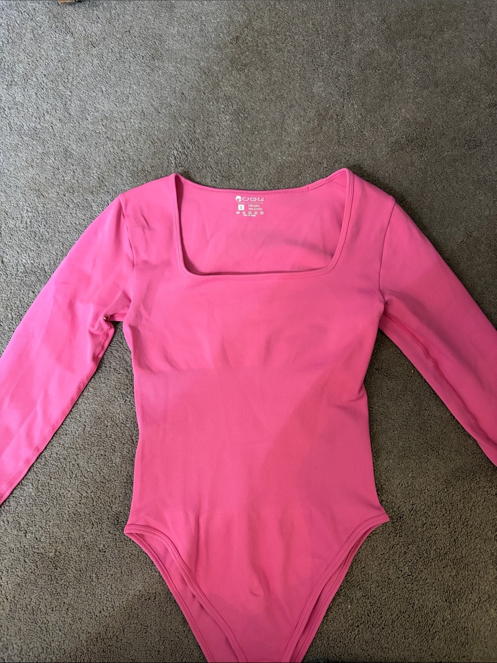 Girls' Pink Long Sleeve One-Piece Bodysuit